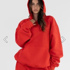 Comfrt Minimalist Hoodie In Crimson 2x